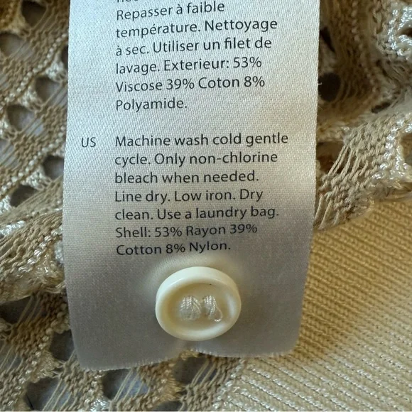 COS Mesh Crochet Polo Shirt Top S NWOT - Picture 7 of 11